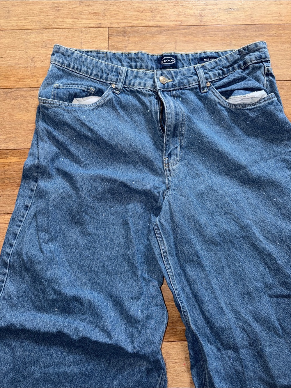Scoop NYC • Sequin Wide Leg Denim Jeans